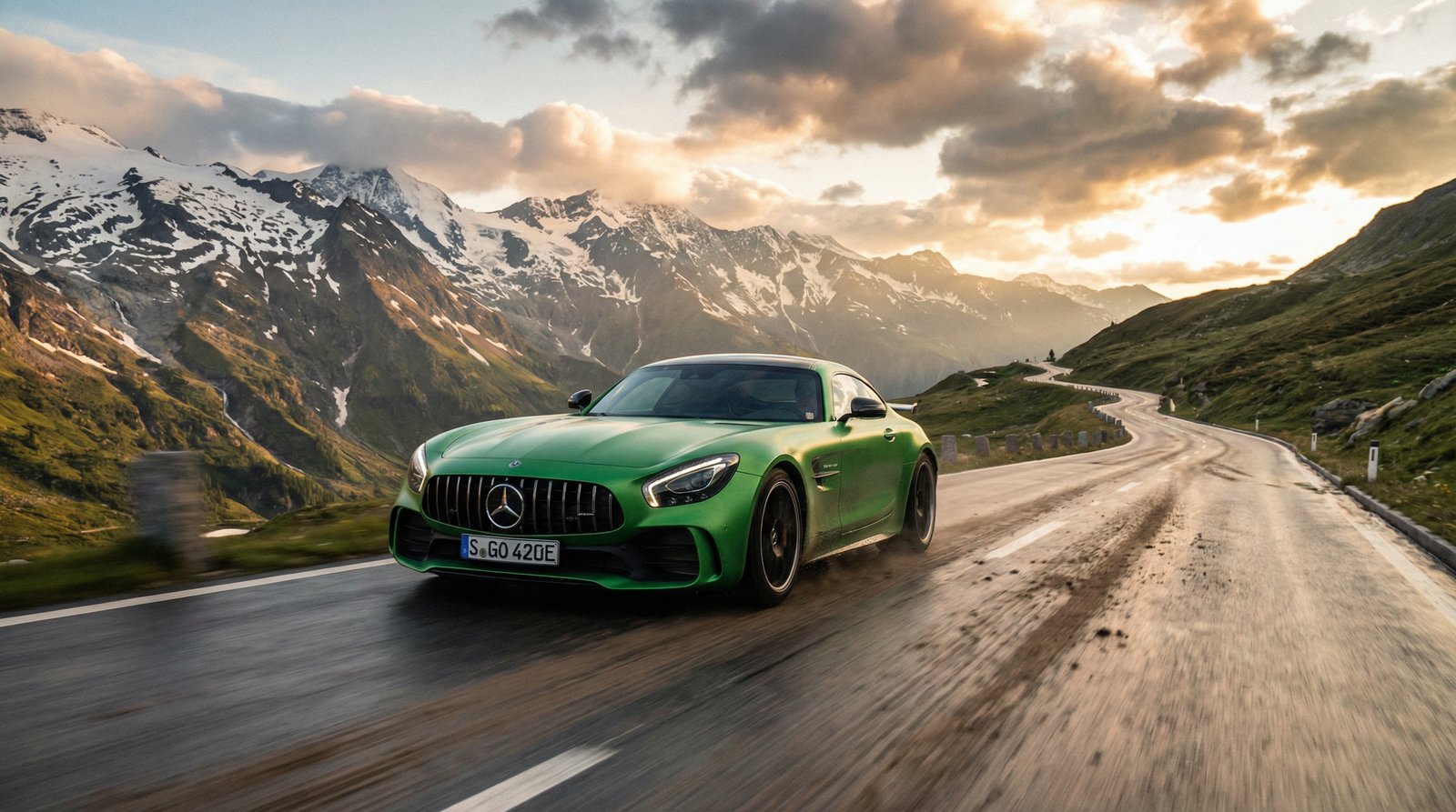 国产奔驰AMG山路视频